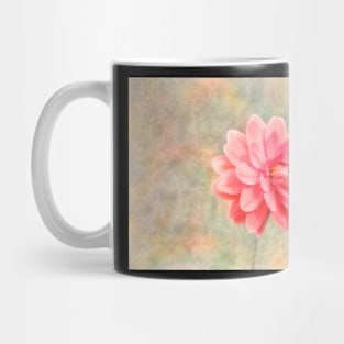 Pink dahlia on texture Mug